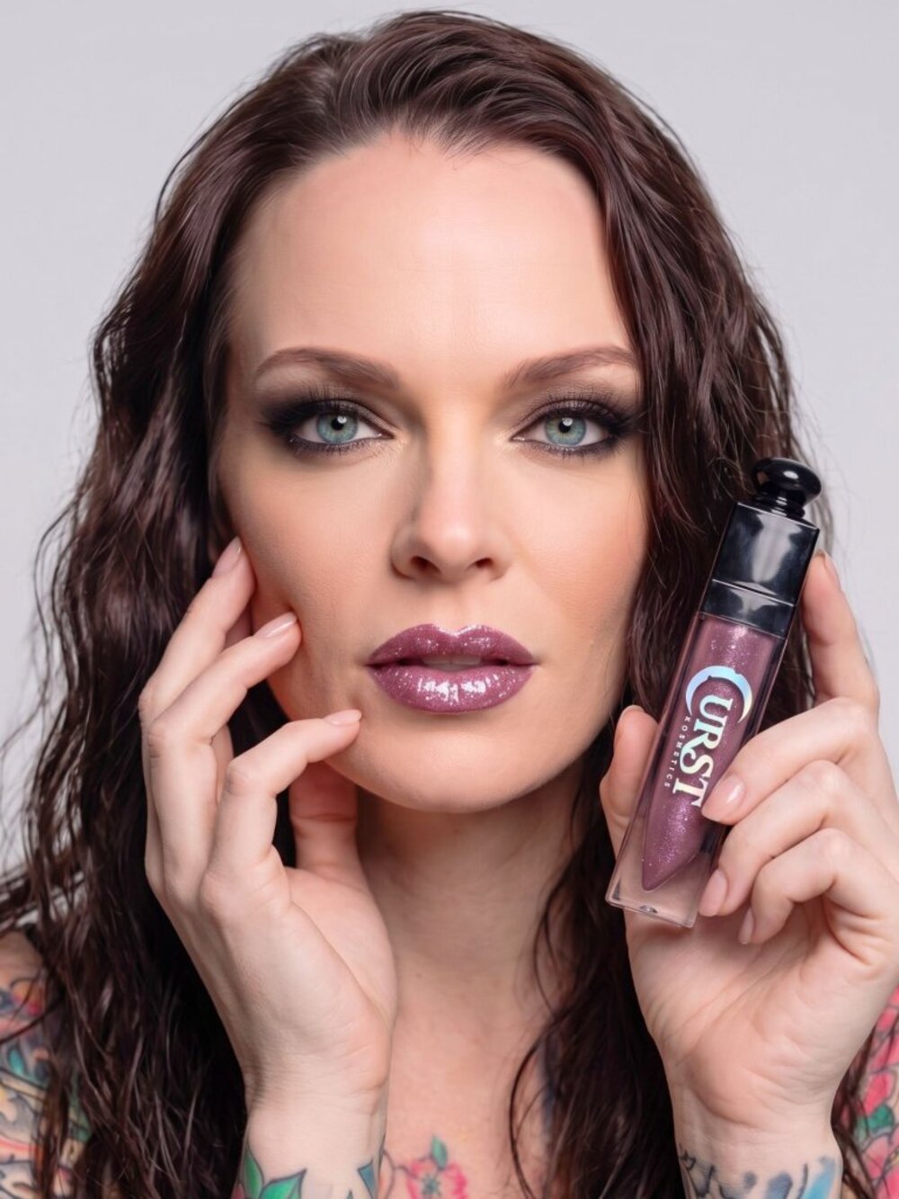 Curst Cosmetics Voodoo Lip Gloss Shimmery Purple Glitter Hydrating Shine OS NWT